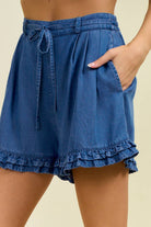 TENCEL RUFFLE SHORTS