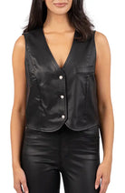 Coated leather vest