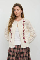Floral Embroidery Cardigan
