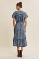 WASHED TENCEL DENIM BUTTON Down Dress