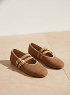 GLORY Perforated Mary Jane Flats