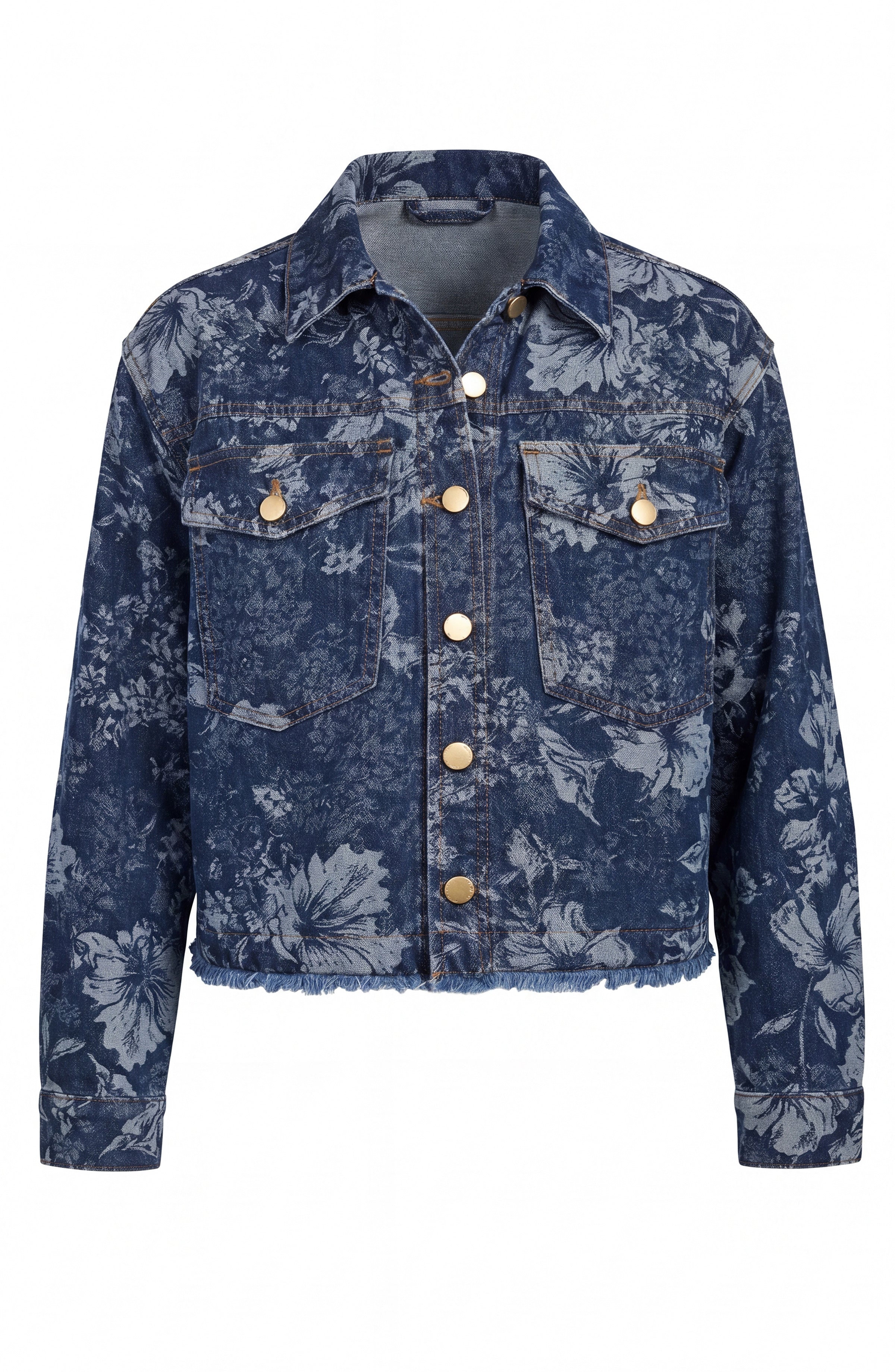 Floral Jacquard Denim Jacket