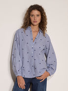 Hearts & Stripes button down top