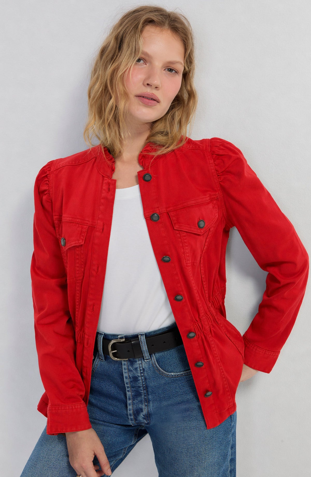 Puff Sleeve Trucker Jacket